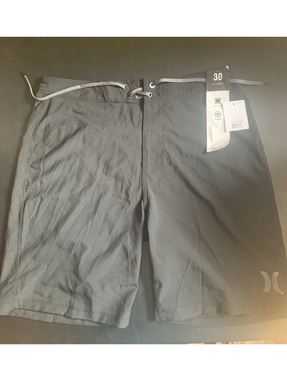 Hurley Men's Swim Shorts Black Size 30 Quick Dry New With Tags